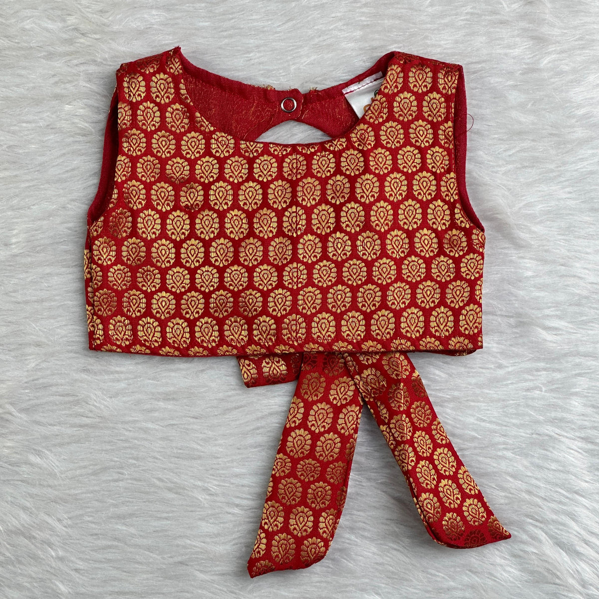 Pavada Rop Thread Thumbi Premium Brocade Pattu Pavada Set Orange (0-2 years) – Calicut ...