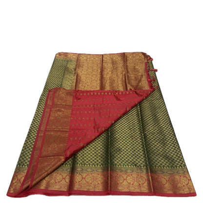 Dwani Golden Radiance Georgette Banarasi Saree Green