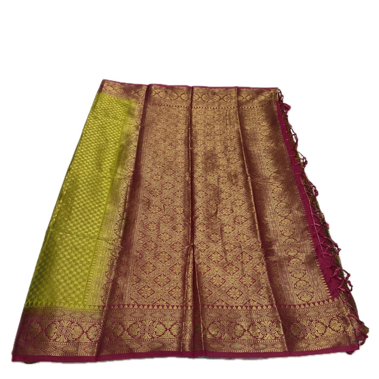 Dwani Golden Radiance Georgette Banarasi Saree Olive