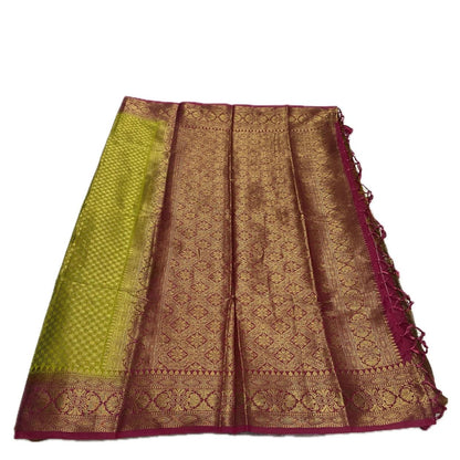 Dwani Golden Radiance Georgette Banarasi Saree Olive
