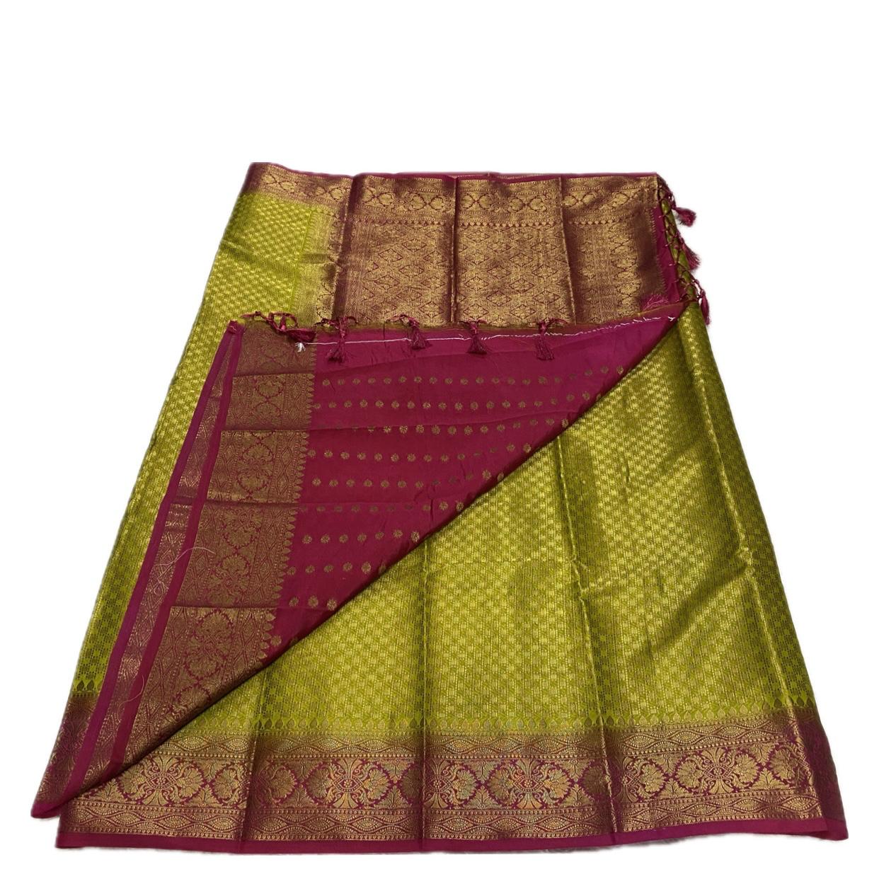 Dwani Golden Radiance Georgette Banarasi Saree Olive