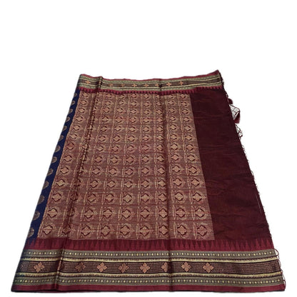 Rajani Floral Butta Cotton Saree Blue