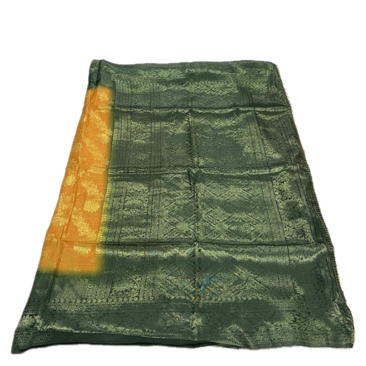 Thamanna Chanderi Silk Saree Yellow