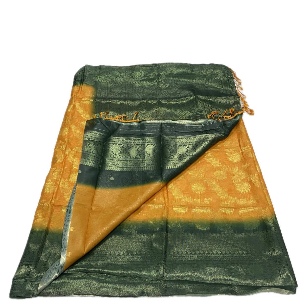 Thamanna Chanderi Silk Saree Yellow