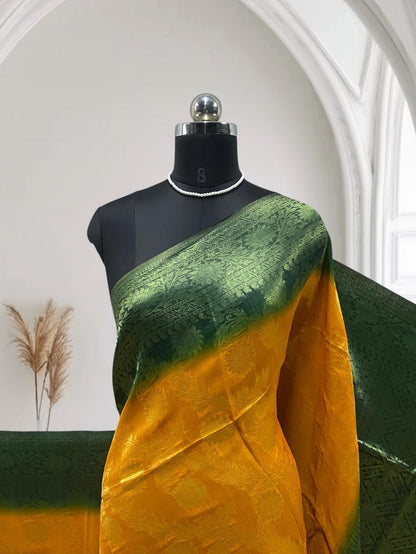 Thamanna Chanderi Silk Saree Yellow