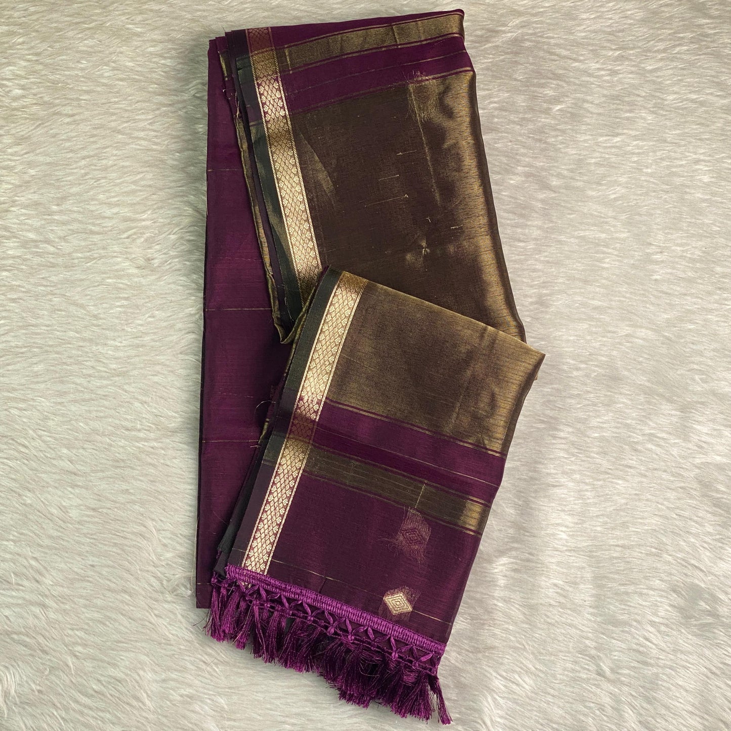 Saikala  Chanderi Silk Sarees Purple