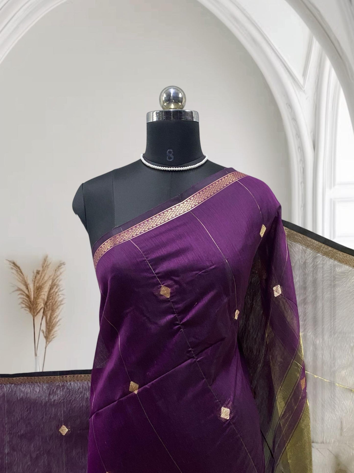 Saikala  Chanderi Silk Sarees Purple