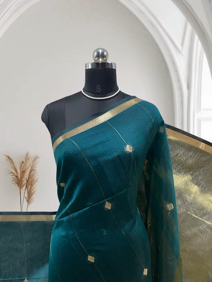 Saikala Chanderi Silk Sarees Peacock