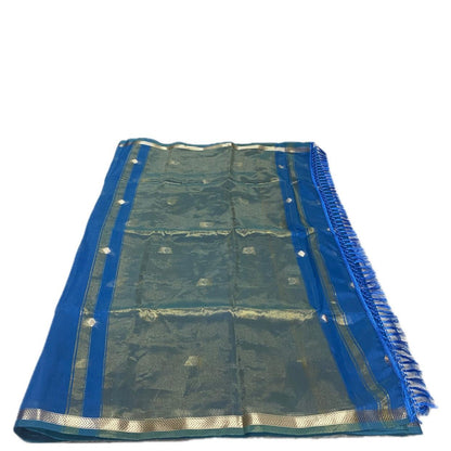 Saikala Chanderi Silk Saree Light Blue