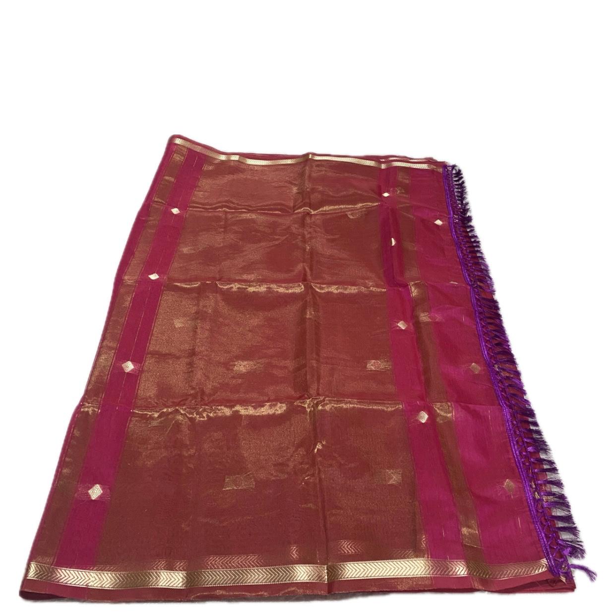 Saikala Chanderi Silk Saree Dark Pink