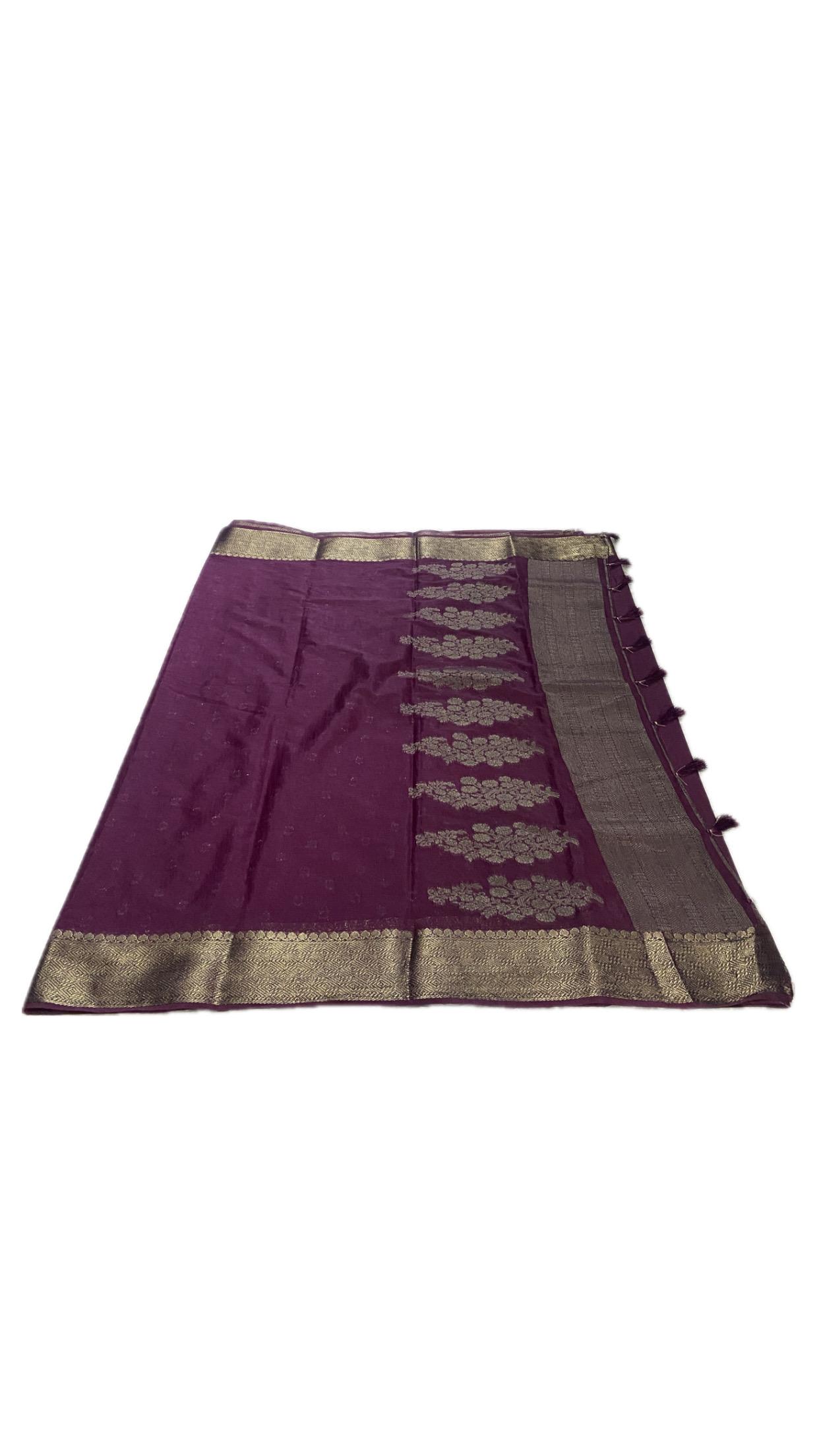 Kavitha Jute Saree Purple