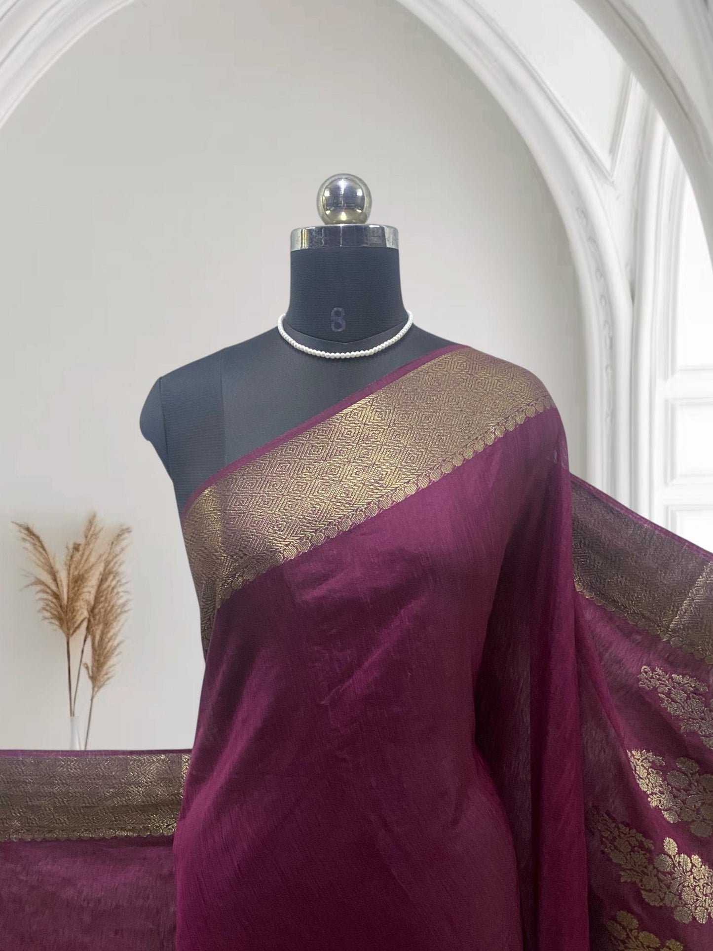 Kavitha Jute Saree Purple