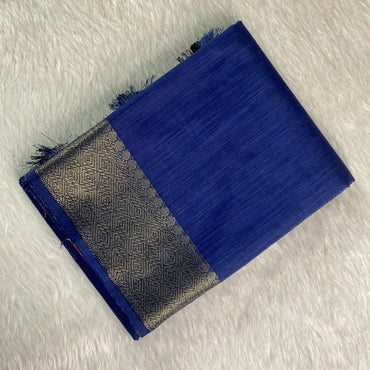 Kavitha Jute Saree Navy Blue