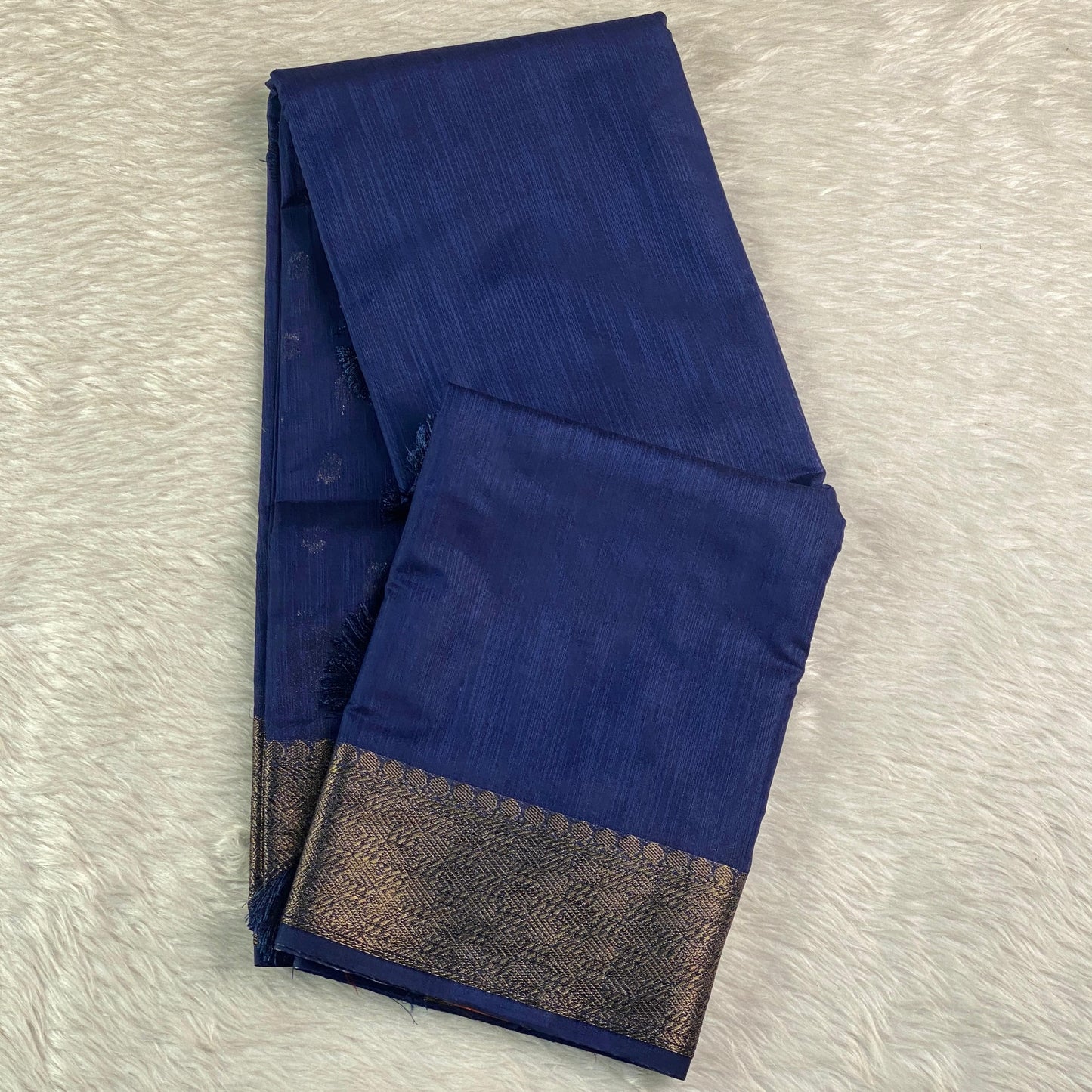 Kavitha Jute Saree Navy Blue