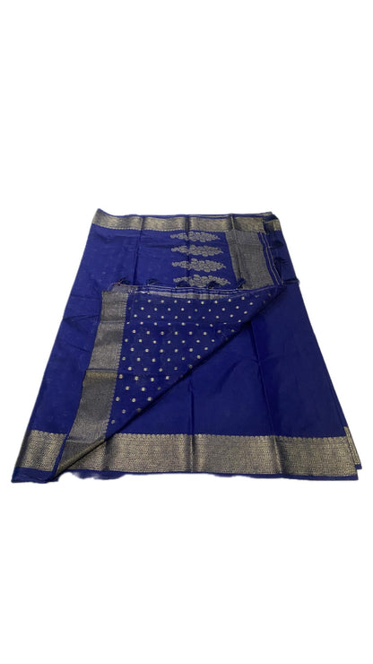 Kavitha Jute Saree Navy Blue