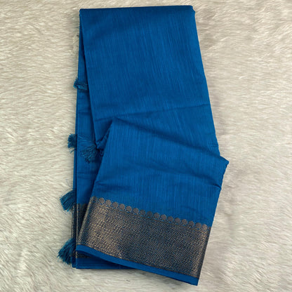 Kavitha Jute Saree Blue