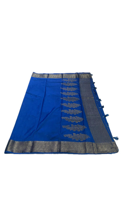 Kavitha Jute Saree Blue