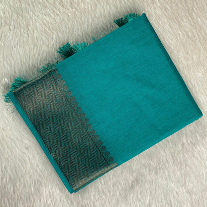 Kavitha Jute Saree Pastel Blue
