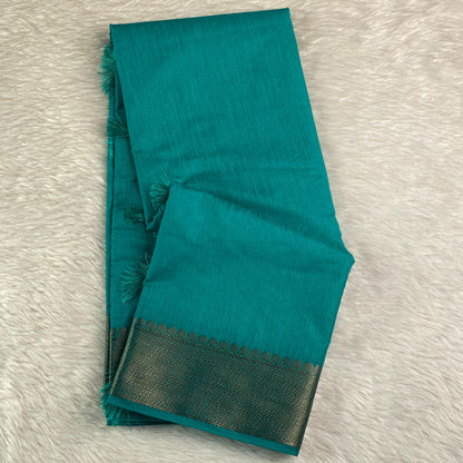 Kavitha Jute Saree Pastel Blue