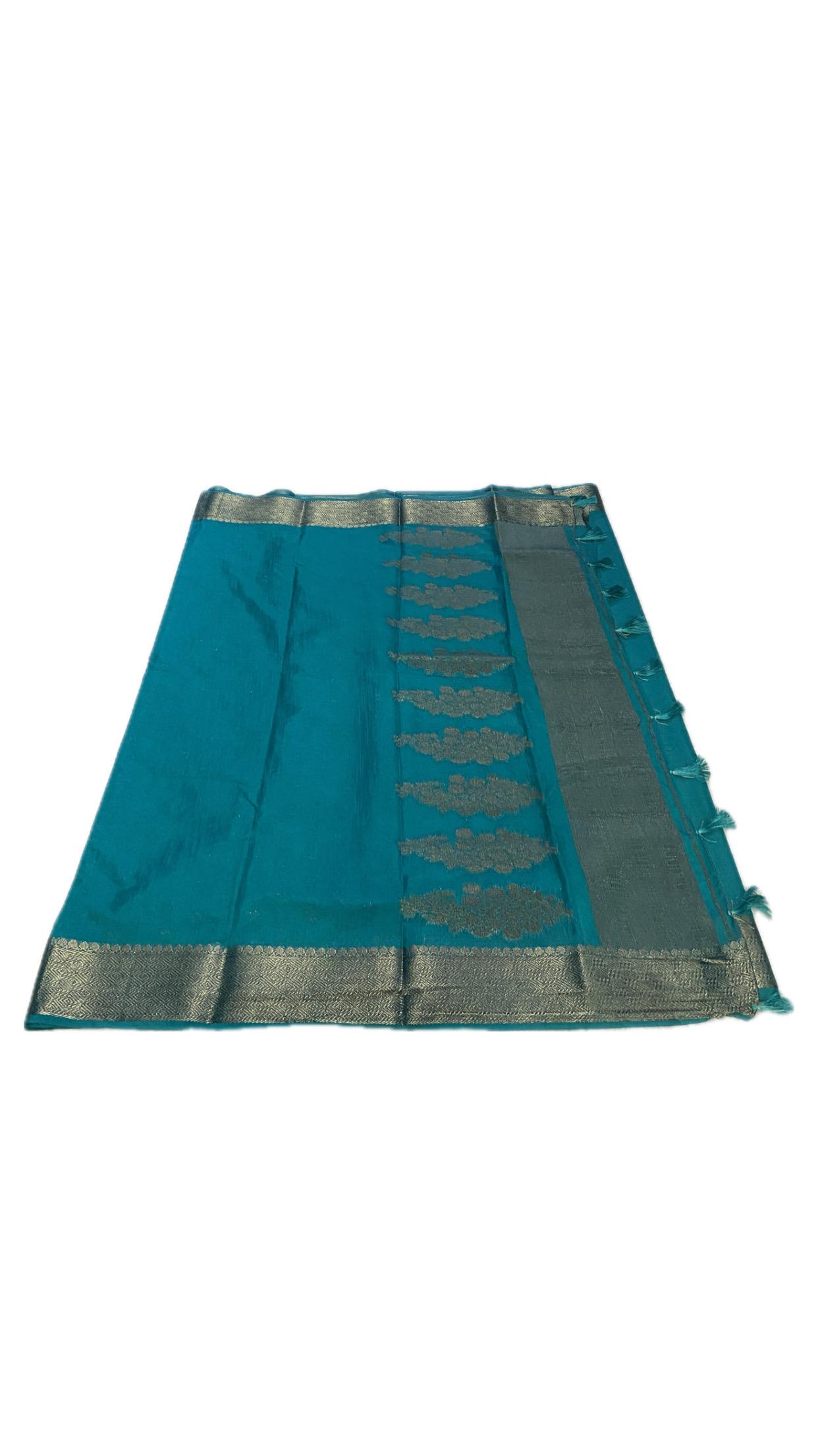 Kavitha Jute Saree Pastel Blue