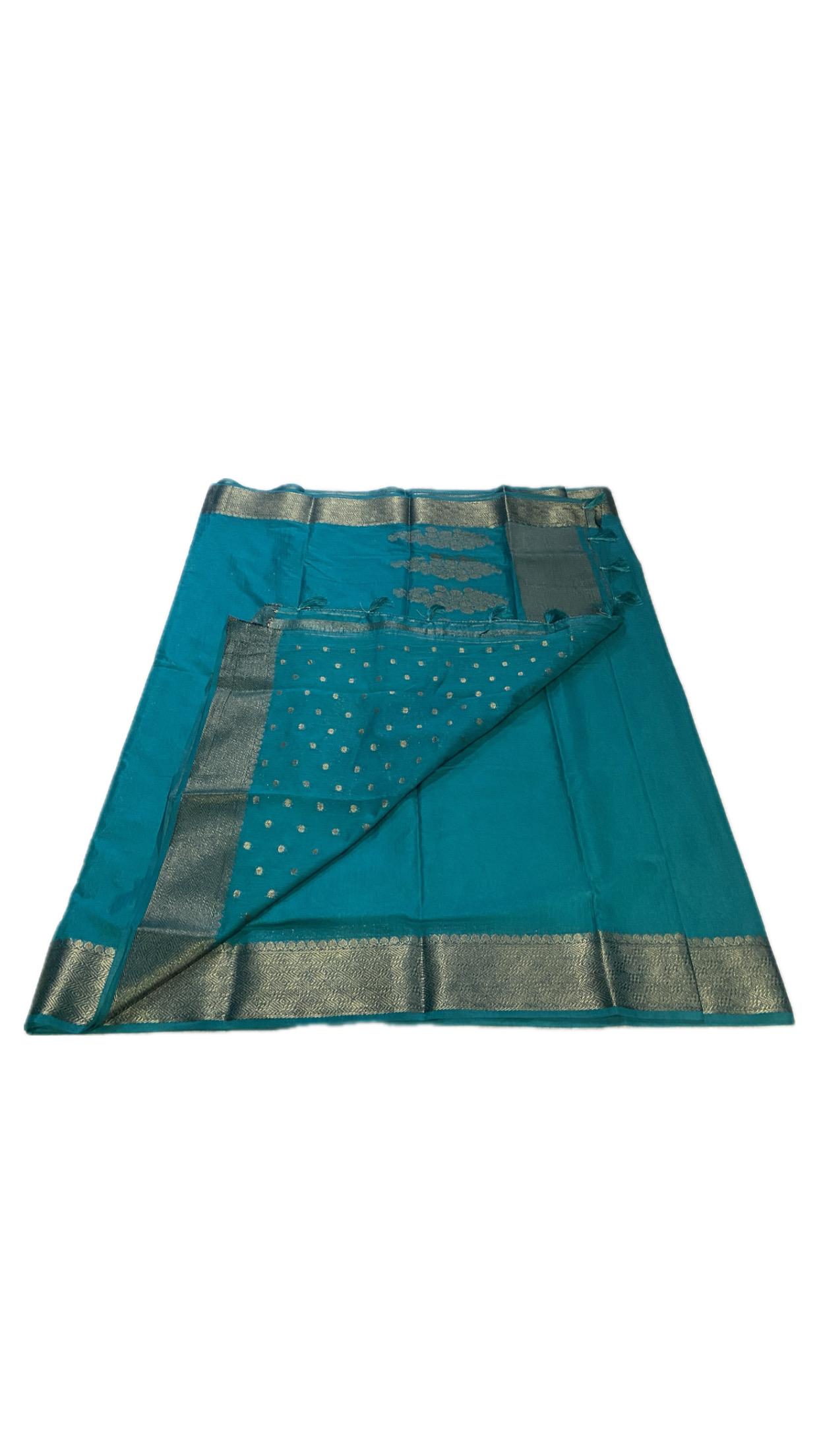 Kavitha Jute Saree Pastel Blue