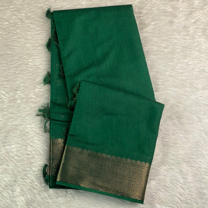Kavitha Jute Saree Green