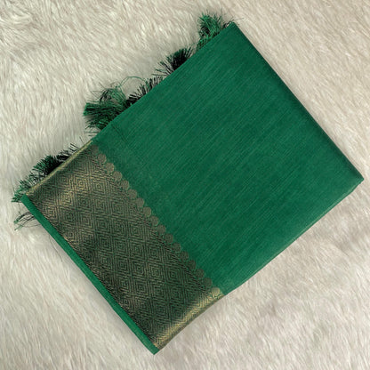 Kavitha Jute Saree Green