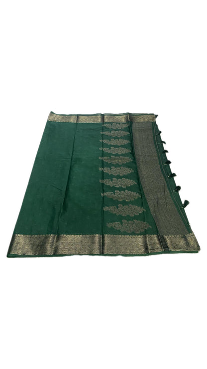 Kavitha Jute Saree Green