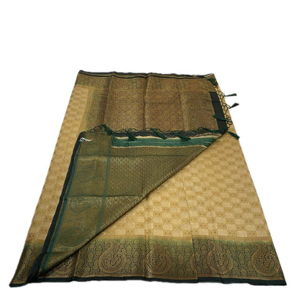Sheena Georgette Saree with Zari Checks & Contrast Border