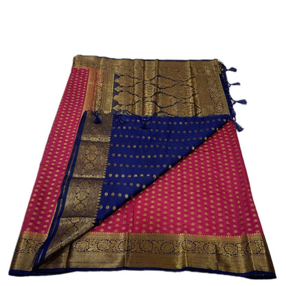 Aami Pink Georgette Banarasi Butta Saree in Peach