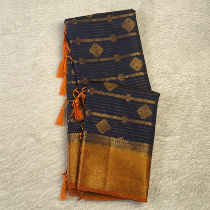 Gopika Georette  Banarasi Saree Blue