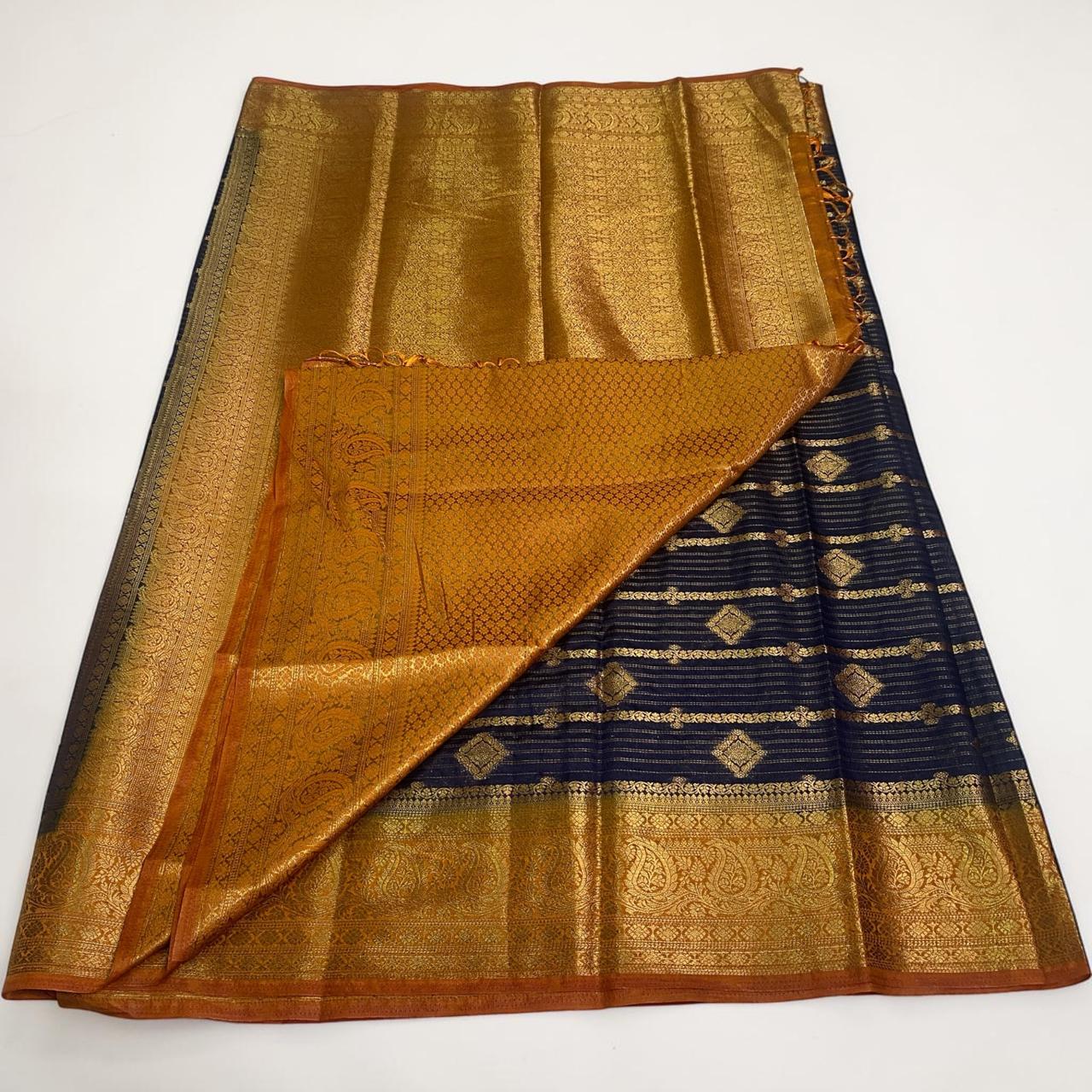Gopika Georette  Banarasi Saree Blue