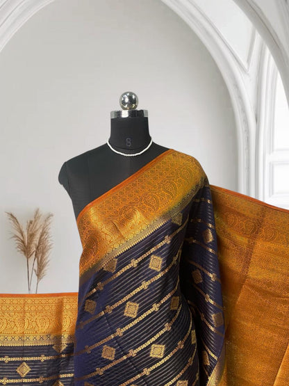 Gopika Georette  Banarasi Saree Blue
