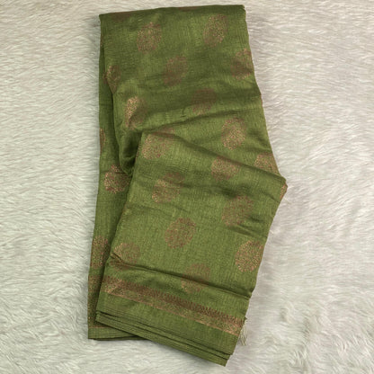 Vaigha Vichitra Jalar Kashmiri Silk Olive Dress Code