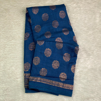 Vaigha Vichitra Jalar Kashmiri Silk Blue Dress Code