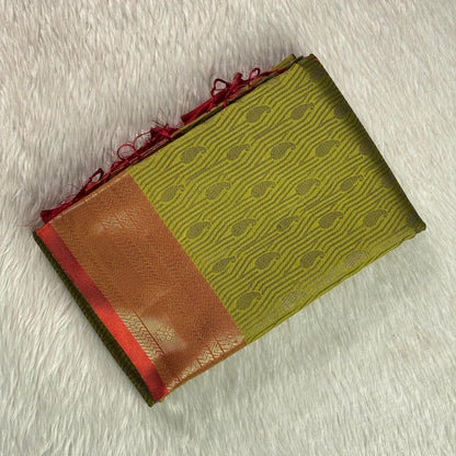 Sandra Semi Silk Saree Olive