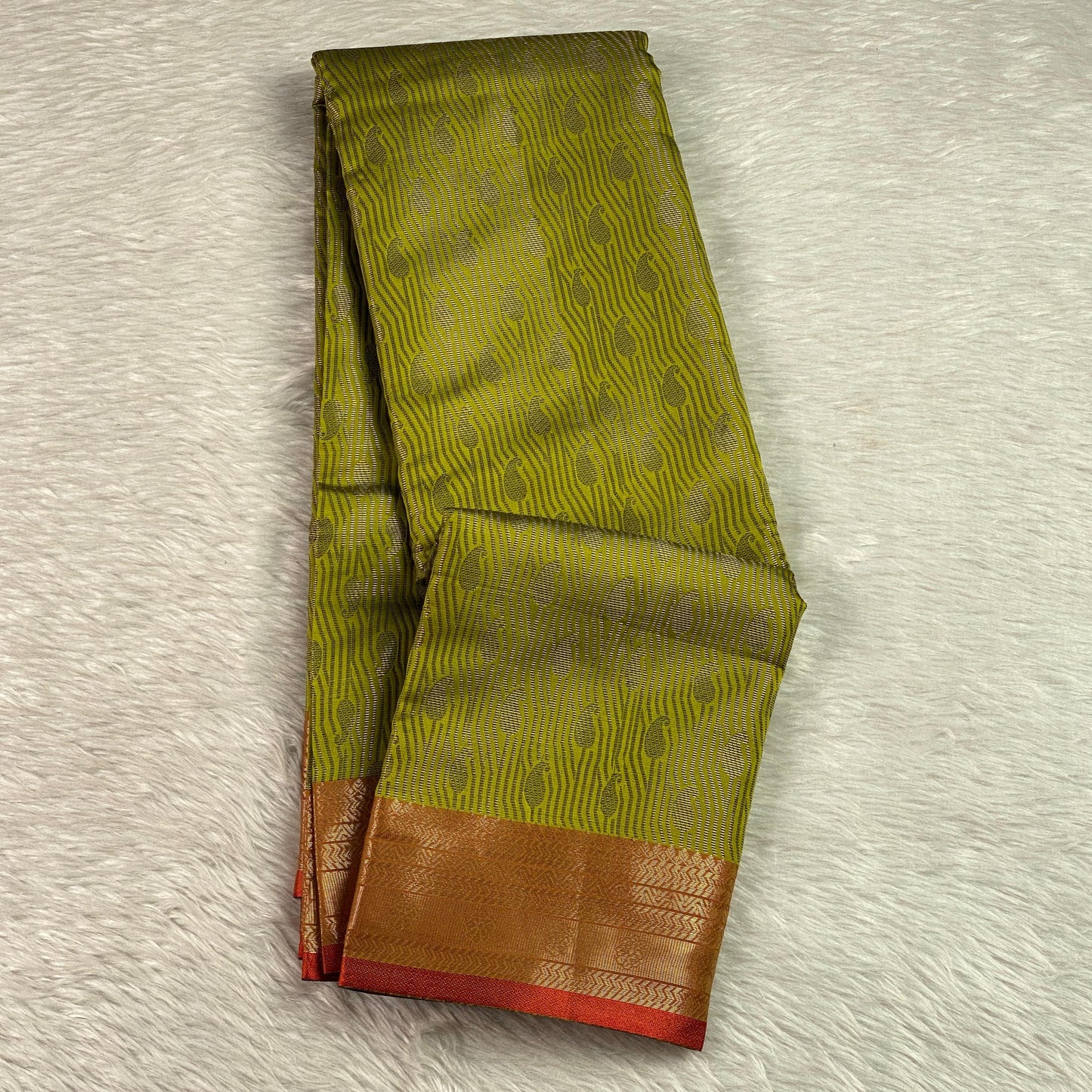 Sandra Semi Silk Saree Olive