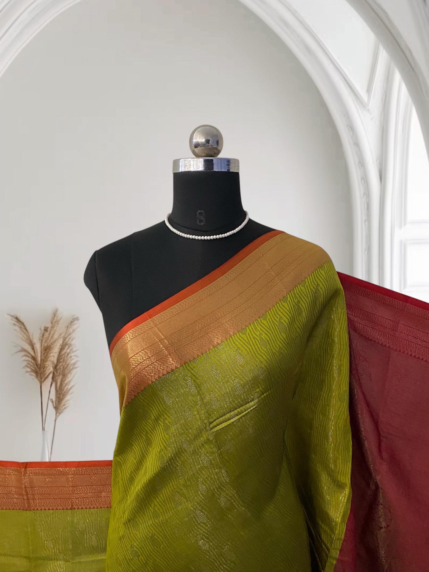 Sandra Semi Silk Saree Olive