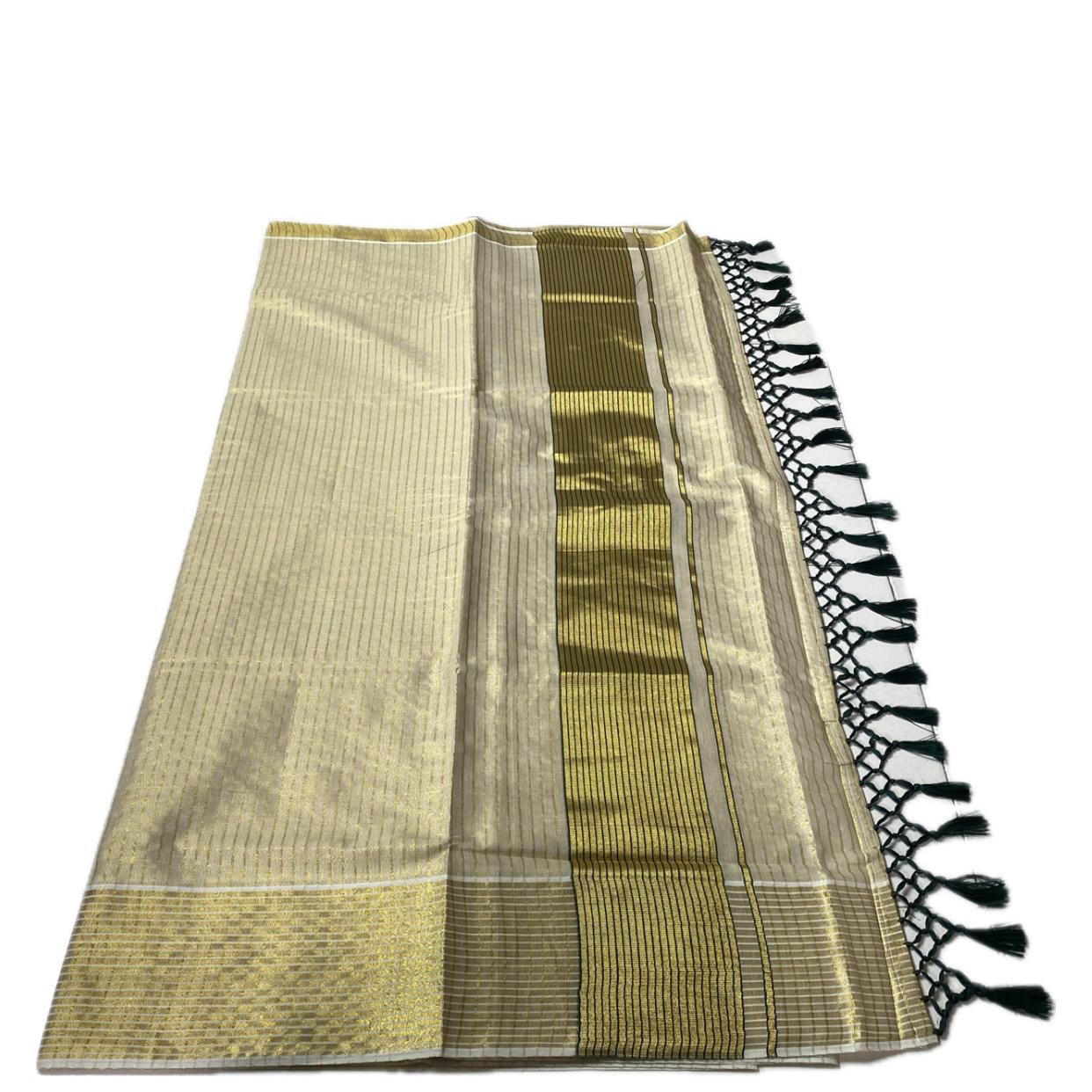 Barani Golden Glow Saree 🌼Green
