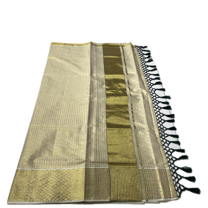 Barani Golden Glow Saree 🌼Green