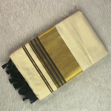 Karthika Black with Gold Zari Set Saree