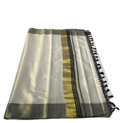 Karthika Black with Gold Zari Set Saree