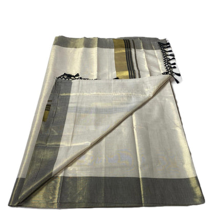 Karthika Black with Gold Zari Set Saree
