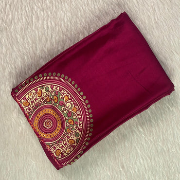 Reema Modal Silk Saree Wine Maroon🍷