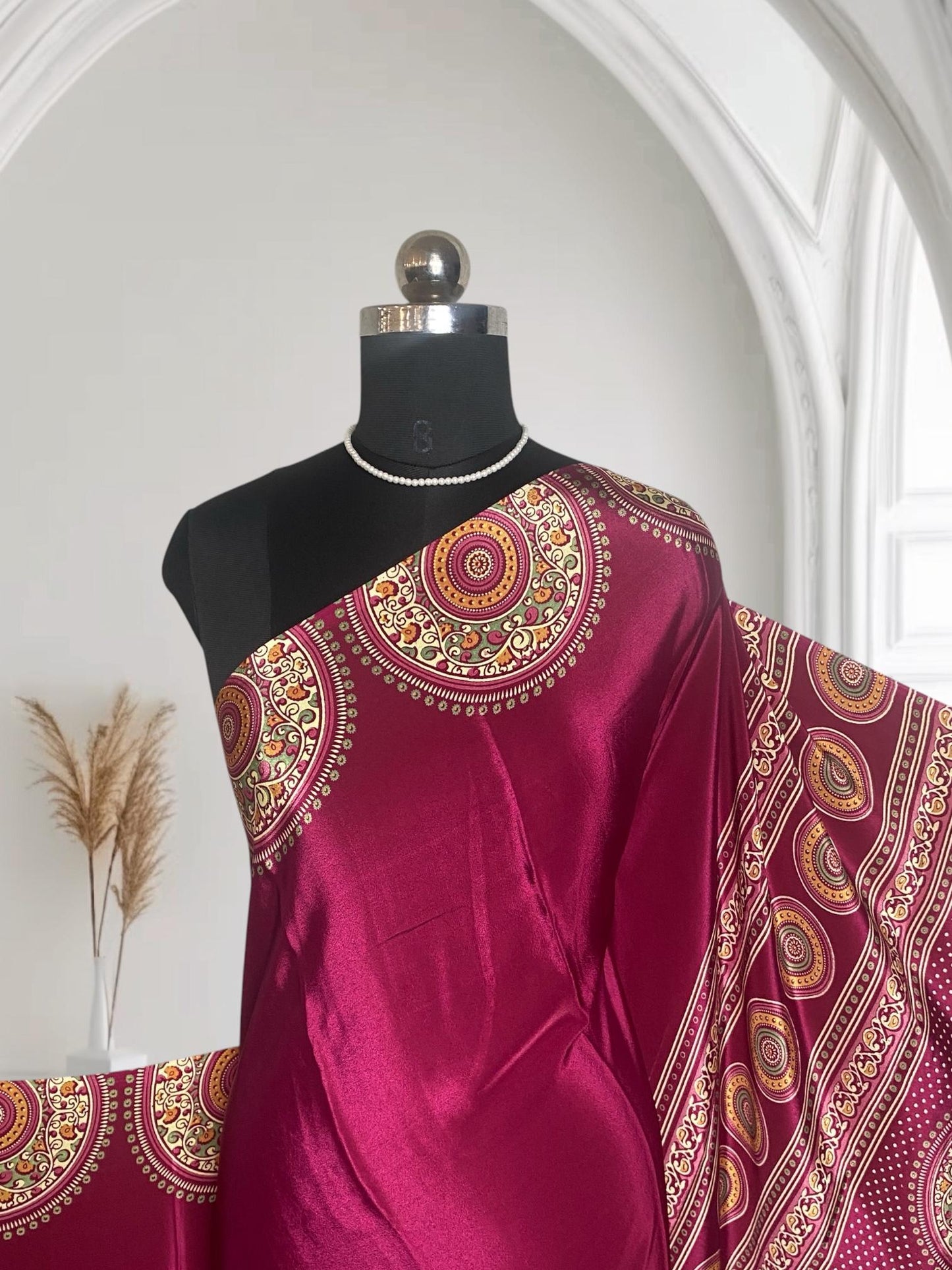 Reema Modal Silk Saree Wine Maroon🍷