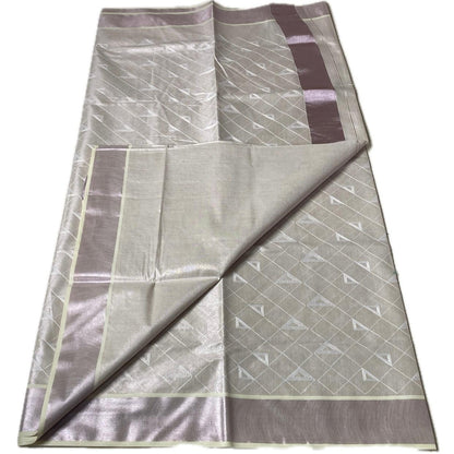 Malini Pink Kasavu Set Saree