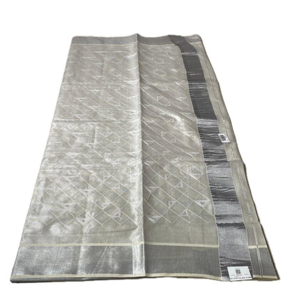 Malini Silver Kasavu Set Saree
