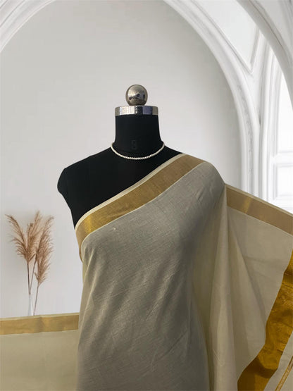 Malini Golden Kasavu Set Saree