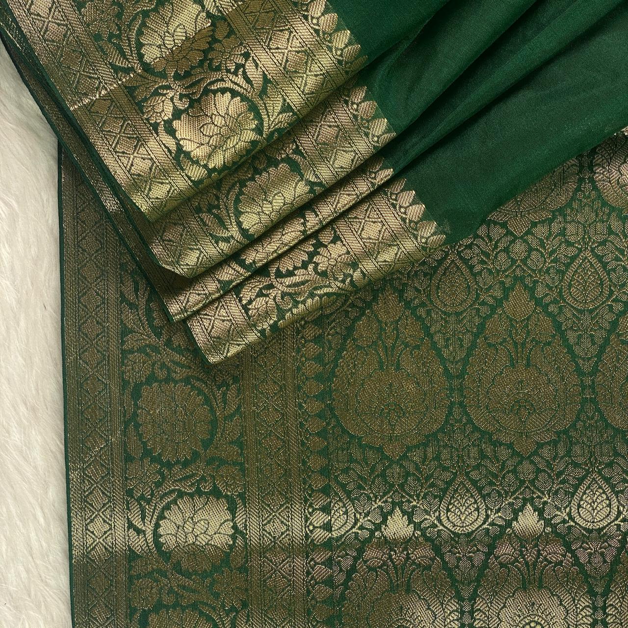 Harini Pure Banarasi Saree in Green