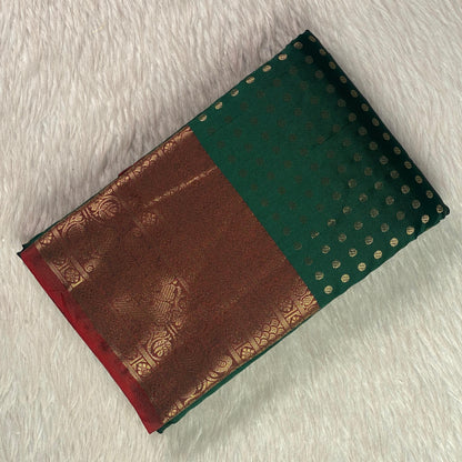 Priya Banarasi Butti Silk Saree Green